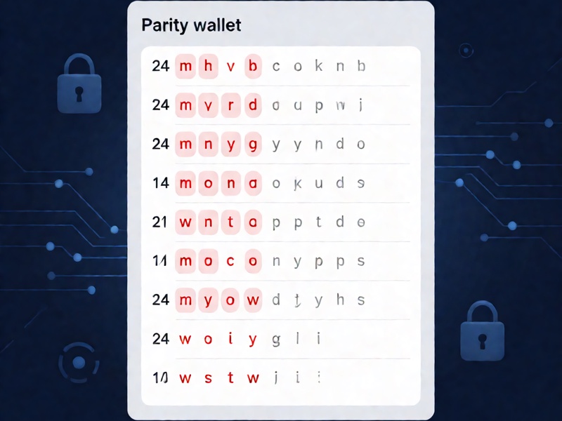 24 palabras mnemotécnicas Parity